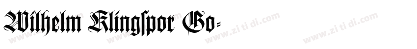 Wilhelm Klingspor Go字体转换 Wilhelm Klingspor Go字体转换